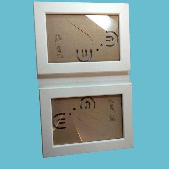 Ikea White Wood Frame 4 x 6 Photo Modern Classic Minimalist Wall Hanging Lot 2 - Picture 1 of 6